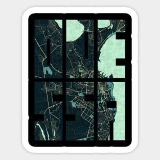 Odessa, Ukraine City Map Typography - Summer Sticker